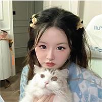 A person wearing a blue-and-white shirt holding a cat